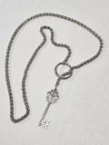 'Hecate' 26.5" Stainless Steel Wheat Chain with Key Pendant