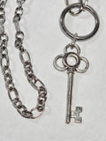 Stainless Steel Chain 16" with Clip and Key Pendant Collar
