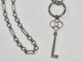 Stainless Steel Chain 19.5" with O-Ring Collar with Clip And Key Pendant