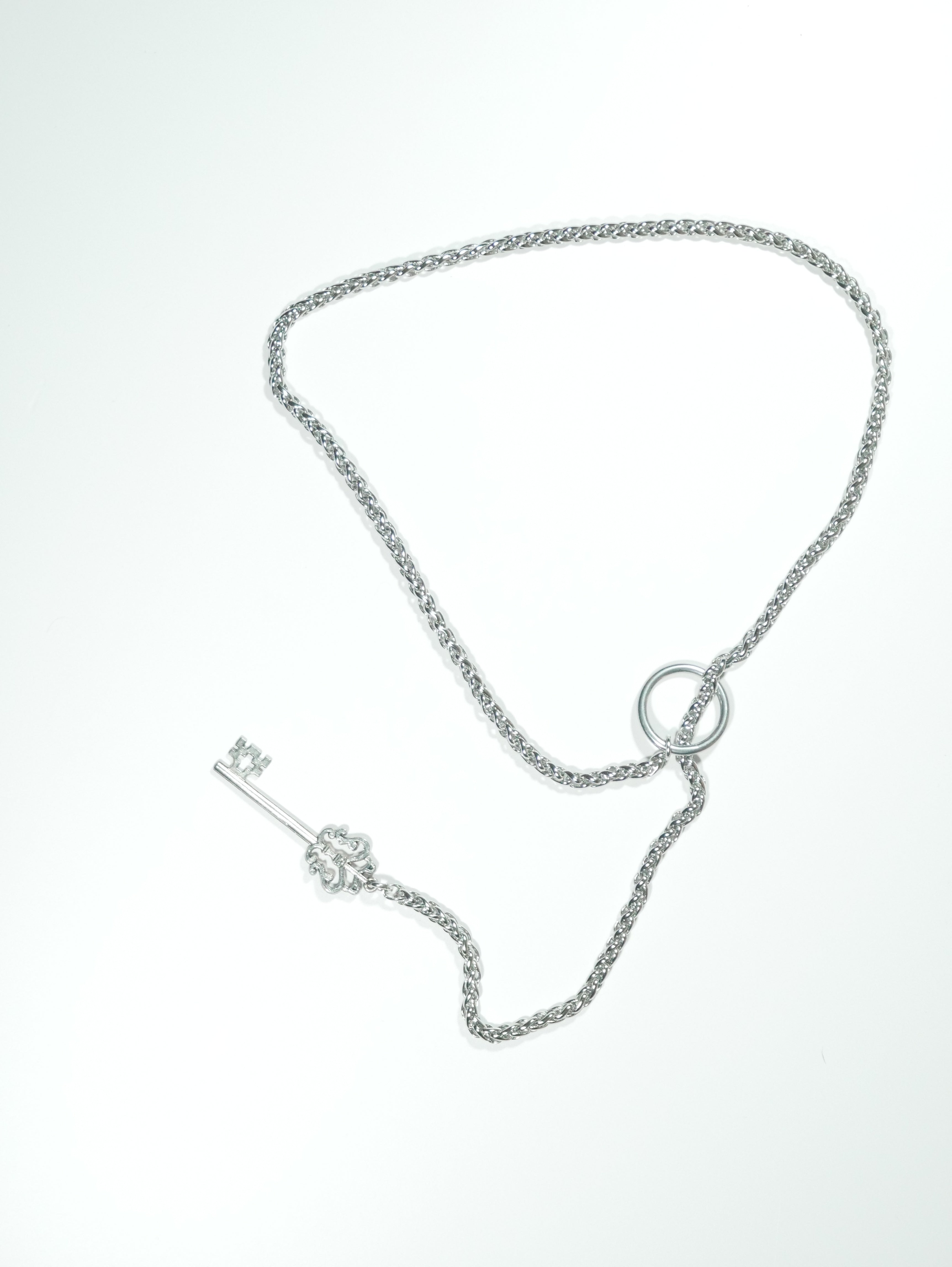Wheat Chain 26" Slip and Key Pendant 'Hecate'