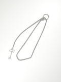 27" Stainless Steel Wheat Chain Slip Ring Key Pendant 'Hecate'