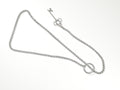Wheat Chain Slip Day Collar With Key Pendant 27.5" Stainless Steel