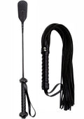 Horse Riding Crop Whip Set 18" 27" - Horse Set Flogger Faux Leather - Riding Whip for Horse Equestrian - English Riding Set Crop for Horses