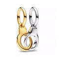 Openable & Splittable Handcuffs Dangle Charm for Women Necklace or Bracelet Charm in 925 Sterling SilverMothers Day Birthday Halloween Valentines Day Jewelry Gifts for Women Mom Wife